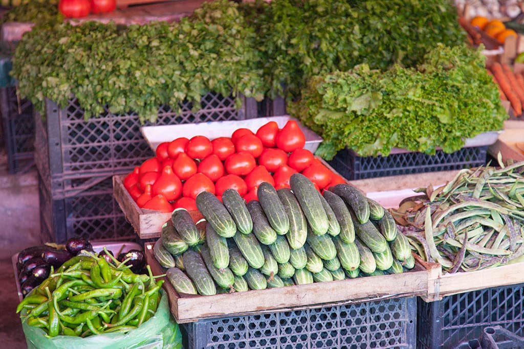 Свежие овощи на рынках Грузии